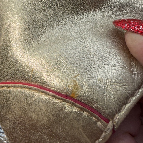 Dooney Bourke Gold Metallic Leather Hobo Shoulder Bag Purse - Picture 11 of 15